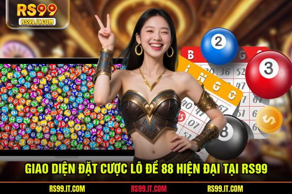 Giao diện đặt cược lô đề 88 hiện đại tại RS99